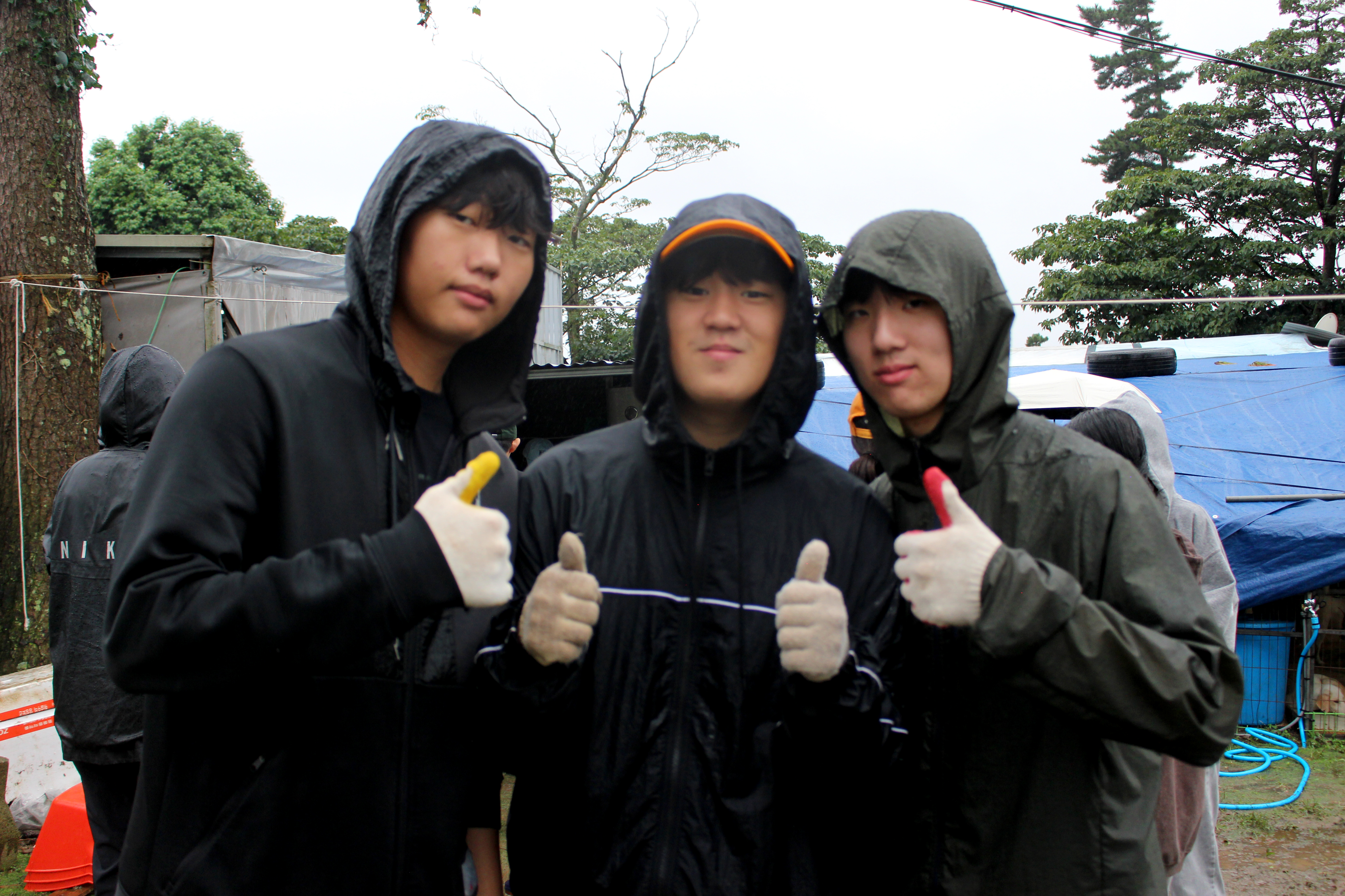 Students running a booth at the bazaar