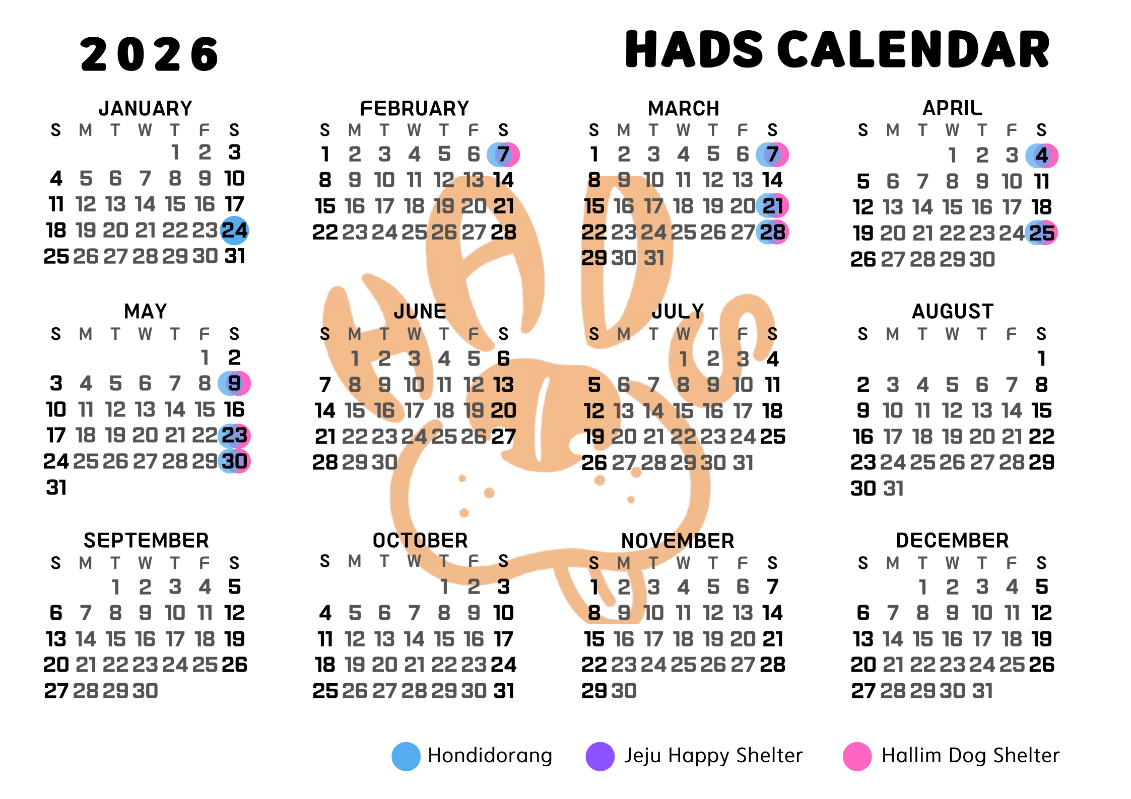 HADS Volunteering Calendar Page 2